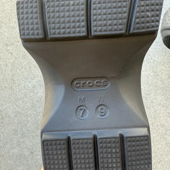 CROCS Dark Gray Platform Sandals - Picture 8 of 15